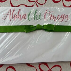 Alpha Chi Omega sorority notepad